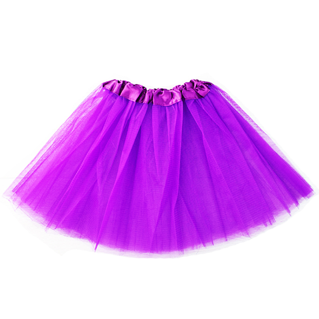 Meninas do bebê saias de baile crianças cintura elástica pettiskirt tule mini princesa ballet festa saia colorida crianças roupas da menina: DarkPurple
