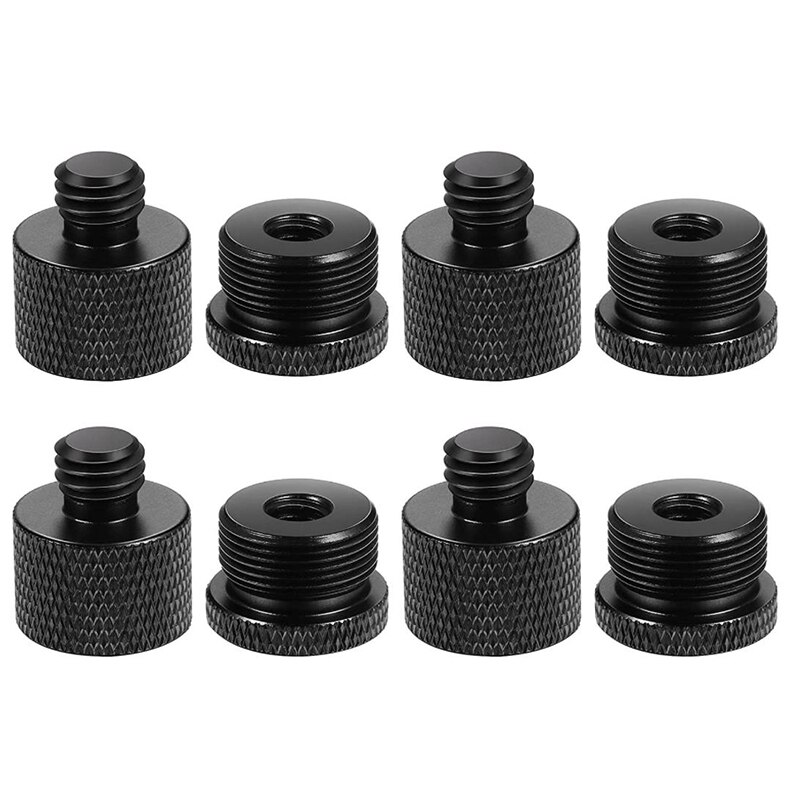 8 Pcs Mic Draad Adapter Set 5/8 Vrouwelijke 3/8 Mannelijke En 3/8 Vrouwelijke Om 5/8 Man Schroef Adapter Draad voor Micr Stand Mount: Default Title