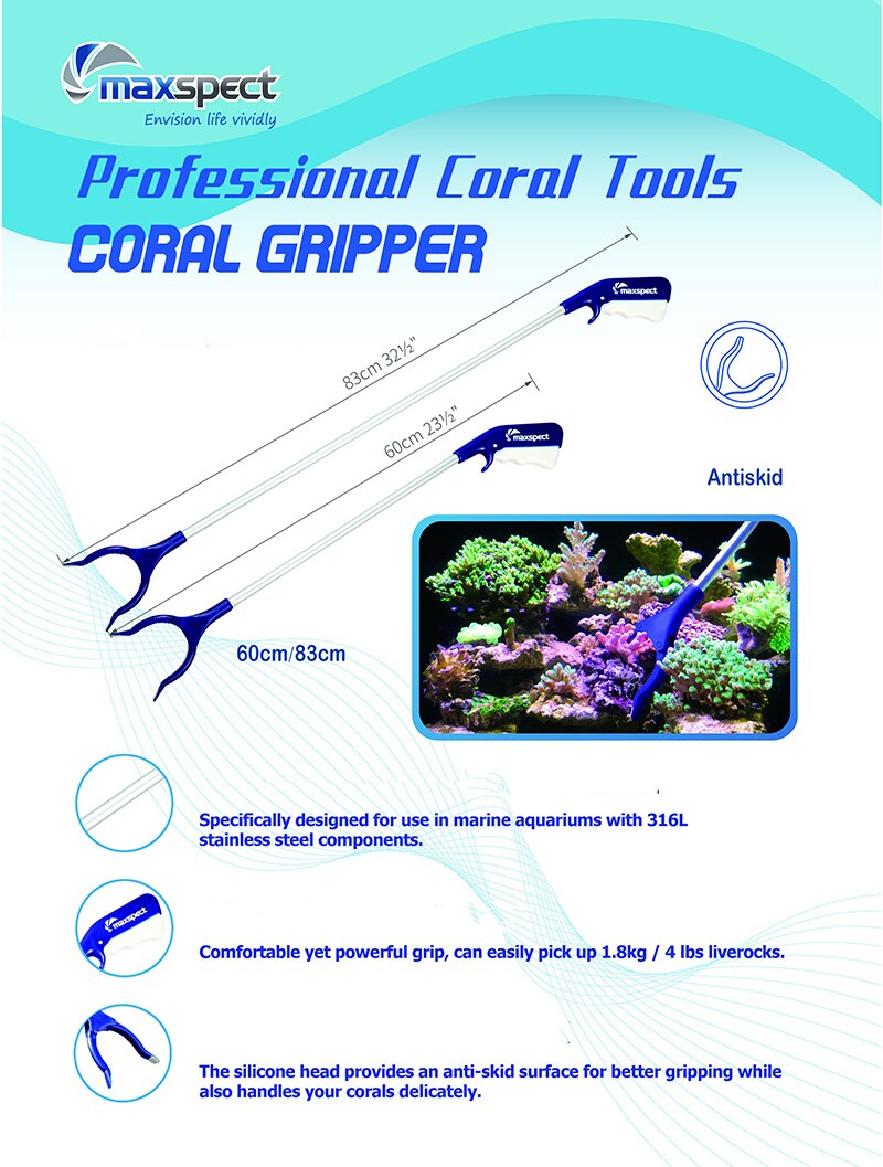 Aquarium coral tools gripper Sea Tank Fish Pickers Pick Up Tools Gripper Extender Grabber Picker Garbage Pick Up Tool Grabbers