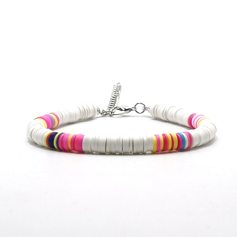 Handmade Polymer Clay Discs Anklet Women Adjustable Bohemian Ankle Bracelet Femme Leg Jewelry: 9