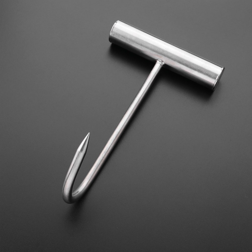 Stainless Steel Meat Hook Practical Pork Hook Roasted T-Hook Useful Beaf Chicken Hook Kitchen Tool for Home Shop (20cm): Default Title