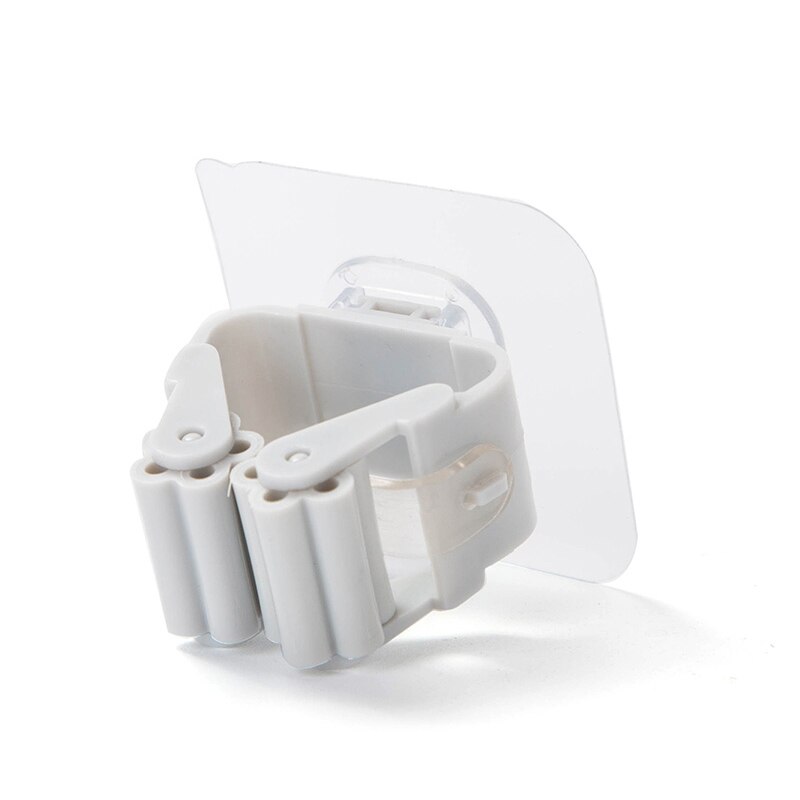 Wall Mounted Mop and Broom Holder Mop Organizer Holder Brush Broom Hanger Home Storage Rack Bathroom Hooks Household Tools: Light Grey