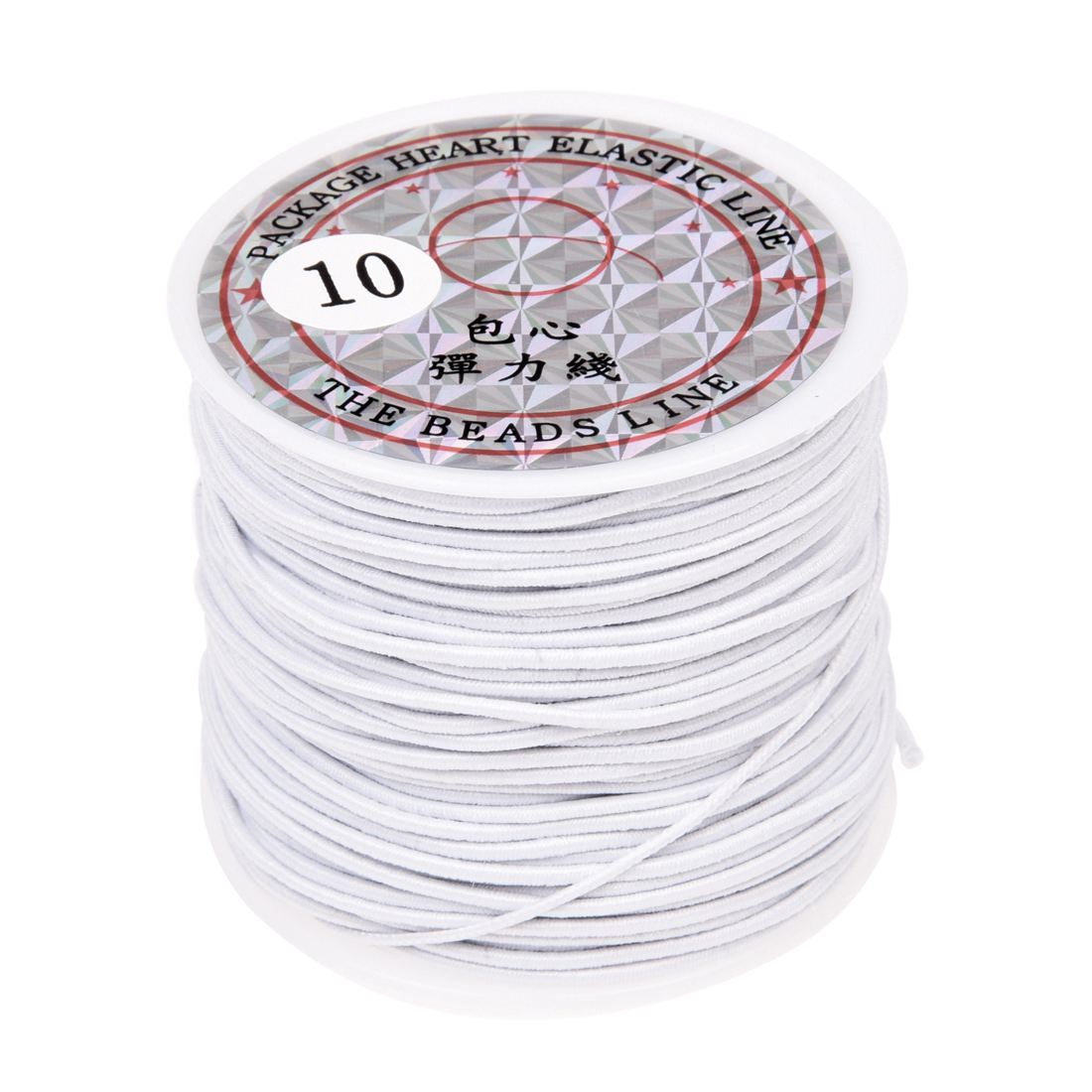 Roll Koord Tape Elastische String 1mm Wit Lengte 22m