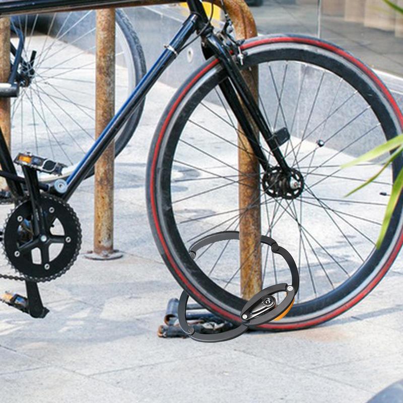 Folding Bike Lock Anti Theft Lock High-Security Bike Frame Lock Waterproof With Reflective Bracket And 3 Keys Alloy Steel