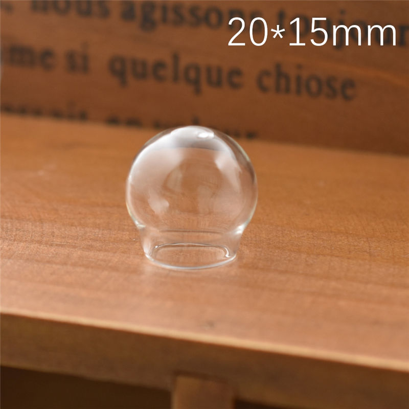 10 Stück 15–30 mm hohle Glaskugel, blasiert, Glasflaschenperlen mit See, DIY Kugeln, Schmuckzubehör, Glasperlen, Zubehör, handgefertigt: verrotten