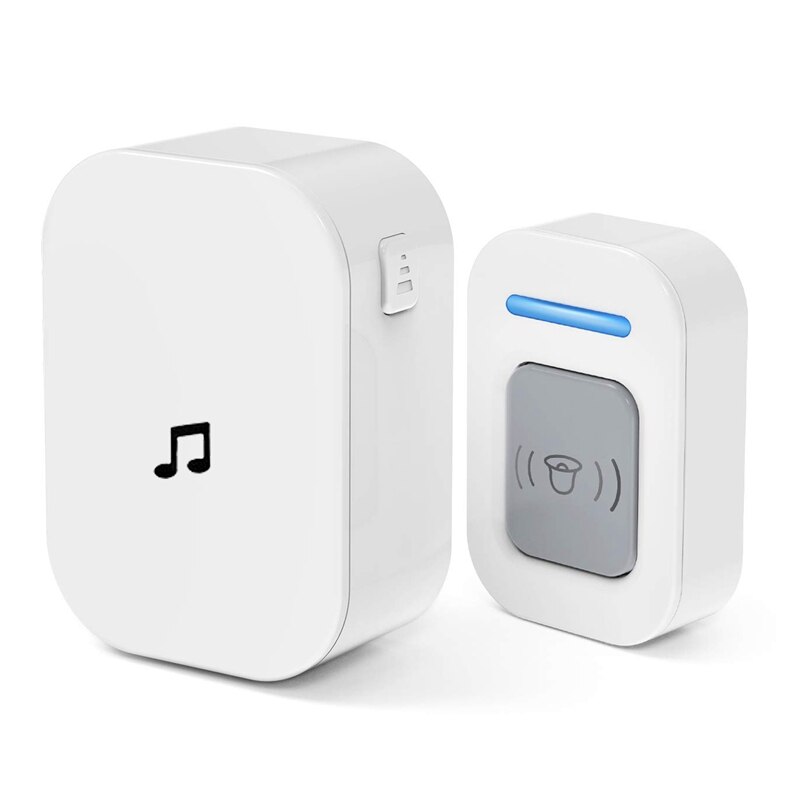 Wireless Doorbell 5 Volume Levels Led Flash Door Bell For Home,Classroom,Bedroom,Office Etc.Eu Plug: Default Title