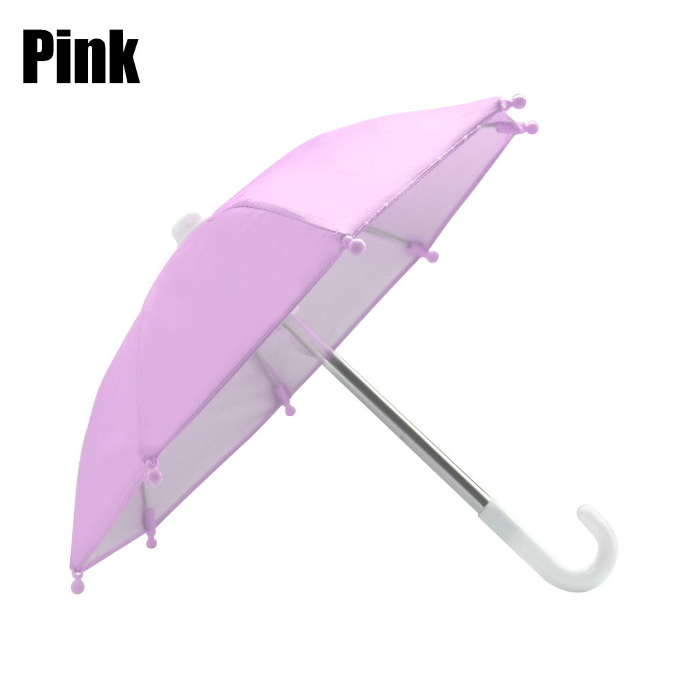 1 pièces support de téléphone pour moto Mini parasol parapluie accessoires de décoration de vélo accessoires de moto mobiles en Polyester: Rose