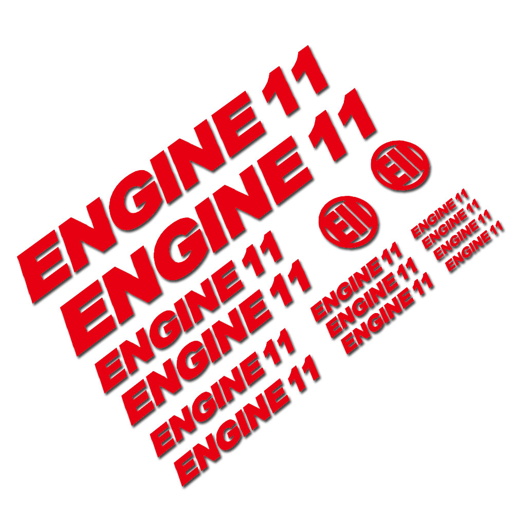 For ENGINE 11 Bike Frame Stickers Decal Bicycle Cycling: Red