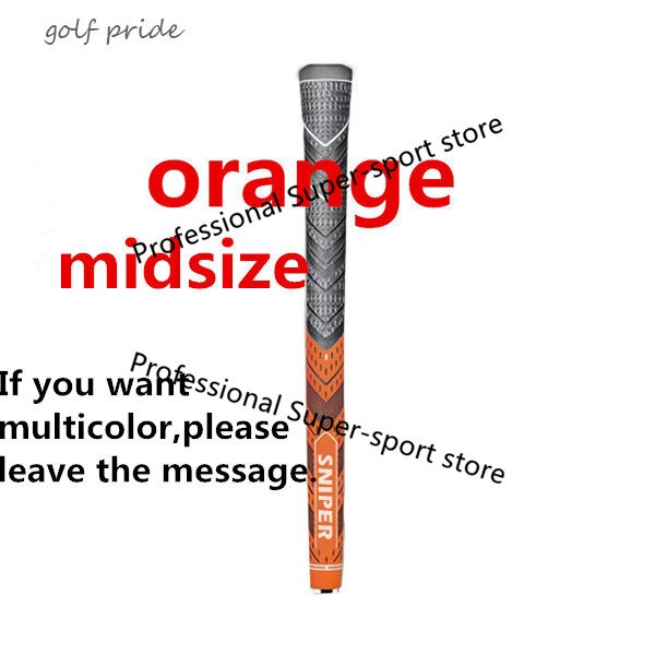 Golf irons Grip Midsize and standard Multicompound Golf club Grips Carbon Yarn 10pcs/lot: orange-midsize
