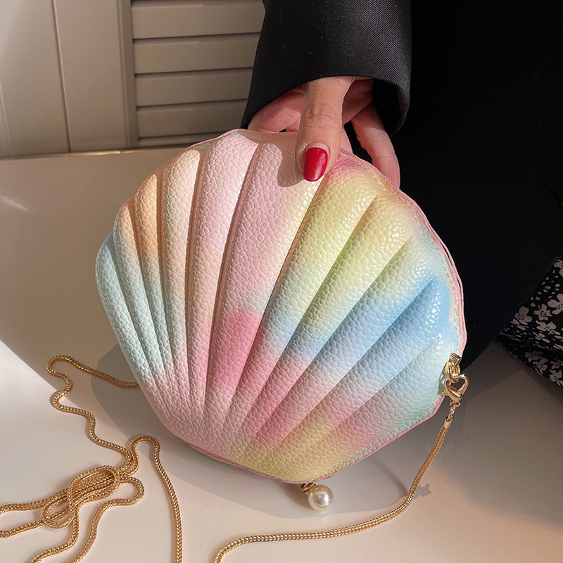 Kleine nischentasche für damen, trendige, 2022 sommer-umhängetasche mit kette #39 muscheltasche