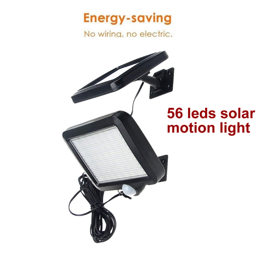 56 led solar light split panel dimmable mode solar lamp garden yard door garage patio lantern security deck fence decor outdoor