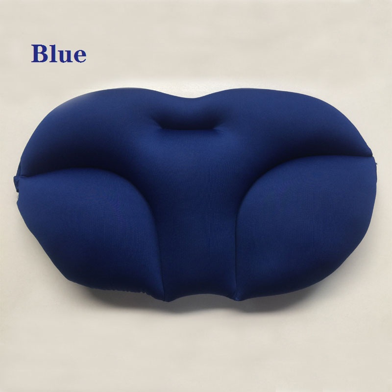 Magic Cozy 3D Deep Sleep Addiction Pillow Micro Airball Washable Cloud Pillow Travel Head Sleeping Positions Support Pillows: blue