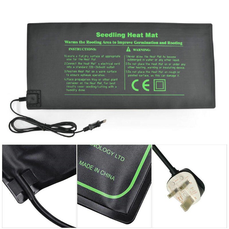 Waterproof Seedling Warm Heating Pad Plant Hydroponic Heat Mat 18W Pet Retile