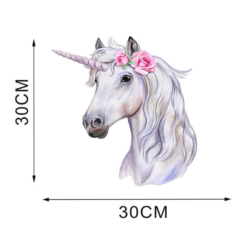 Enhjørning wallsticker kunst vægmaleri soveværelse vægdekoration wallstickers til børneværelser: 8