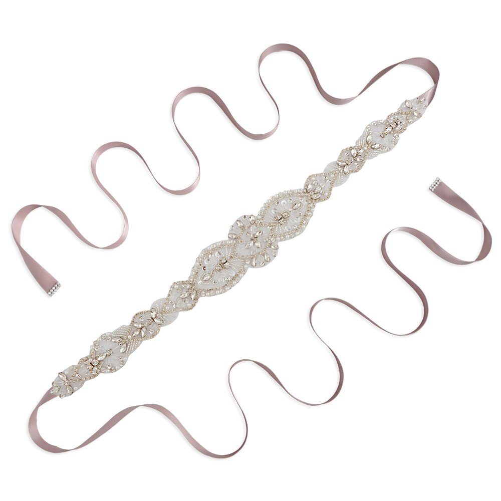 Trixy S234 Damesmode Rrhinestone Riemen Bruiloft Riemen Kralen Bridal Riemen Taille Riem Lint Riem Voor Bruiden Bruidsmeisjes: antique voilet
