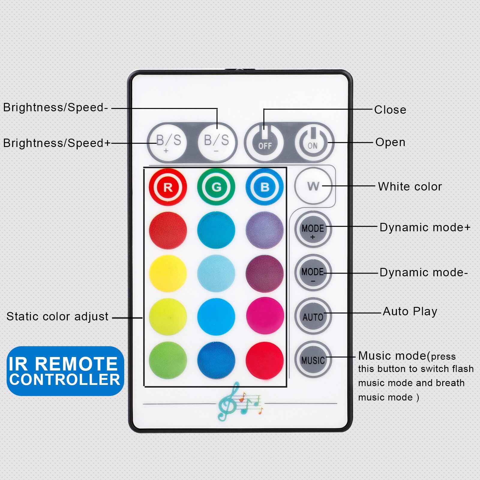 2m RGB LED Strip Lights Kit Music Waterproof Tape Lights Color Changing Rope Lights with Remote for Bedroom Home TV Party