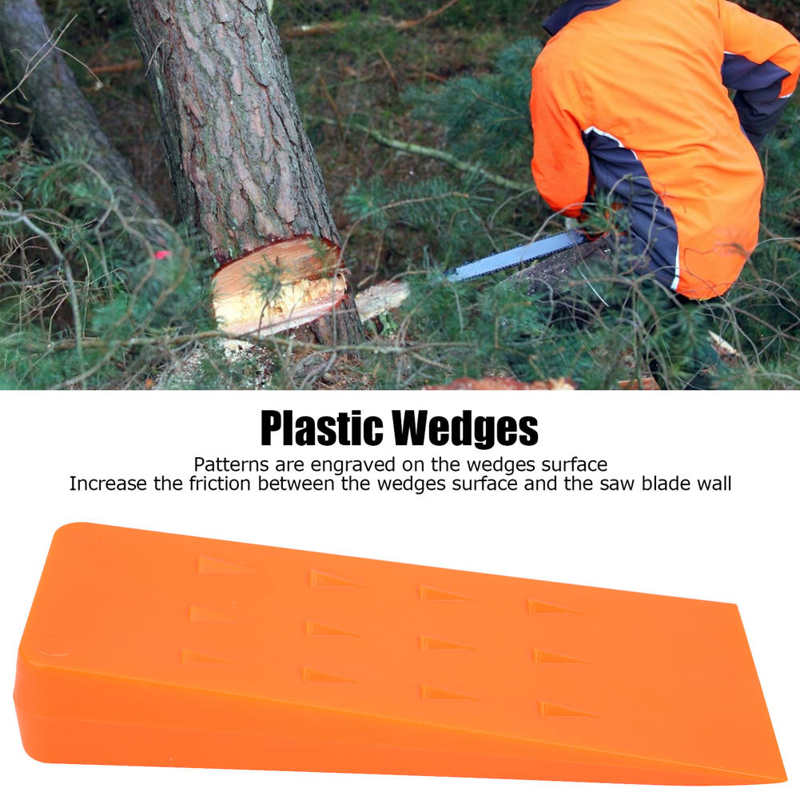 8in Tree Felling Wedges for Logging Falling Cutting Cleaving Woodworking Tool Accessories Orange