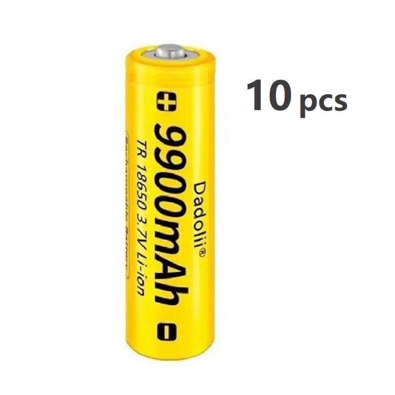 18650 battery 3.7V 9900mAh rechargeable lithium battery for LED flashlight flare battery: SKY BLUE