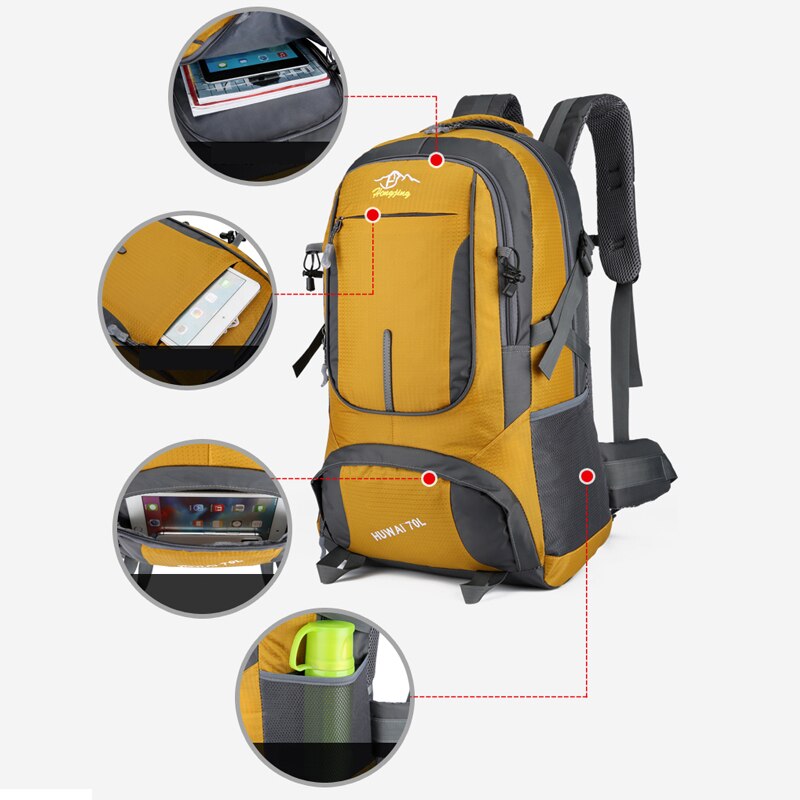 Camping Backpack Hiking Waterproof Trekking Bag Man/Woman Outdoor Travel Rucksack Cycling Daypacks Mountaineering Backpacks