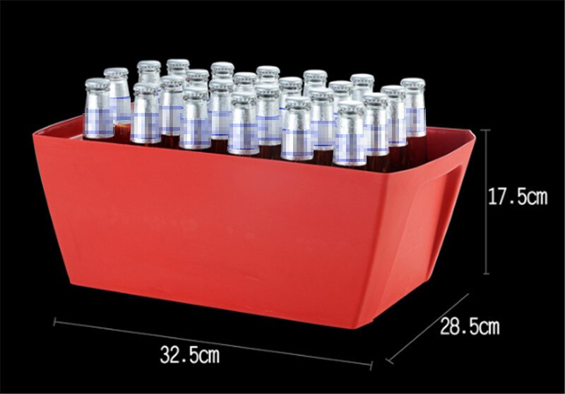Plastique bière vin panier glace baril KTV bière barre boîte barre ensemble en plastique champagne vin cristal grand support peut bière support refroidisseur