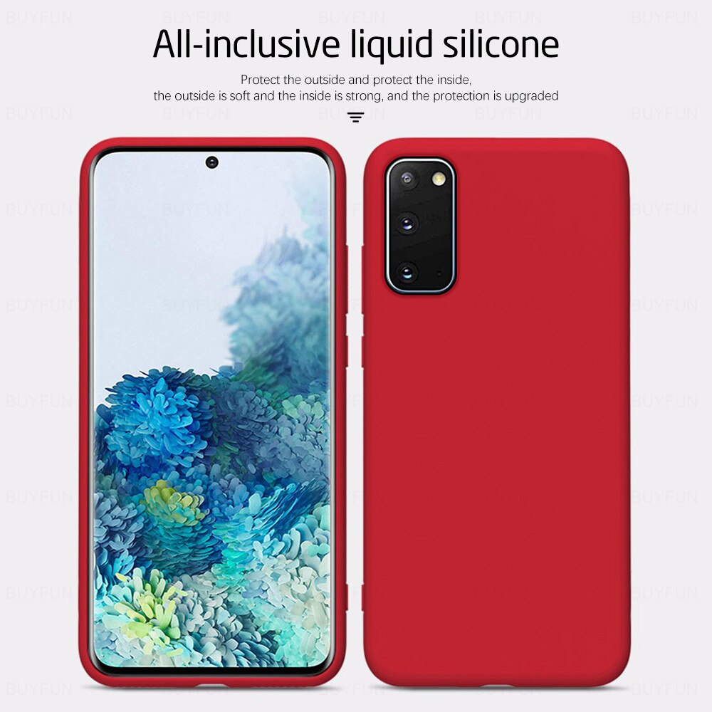Custodia in Silicone liquido colorato per Samsung Galaxy S20 FE 5G S20fe S 20FE S 20 Fan Edition 6.5 "Cover morbida antiurto per telefono Coque