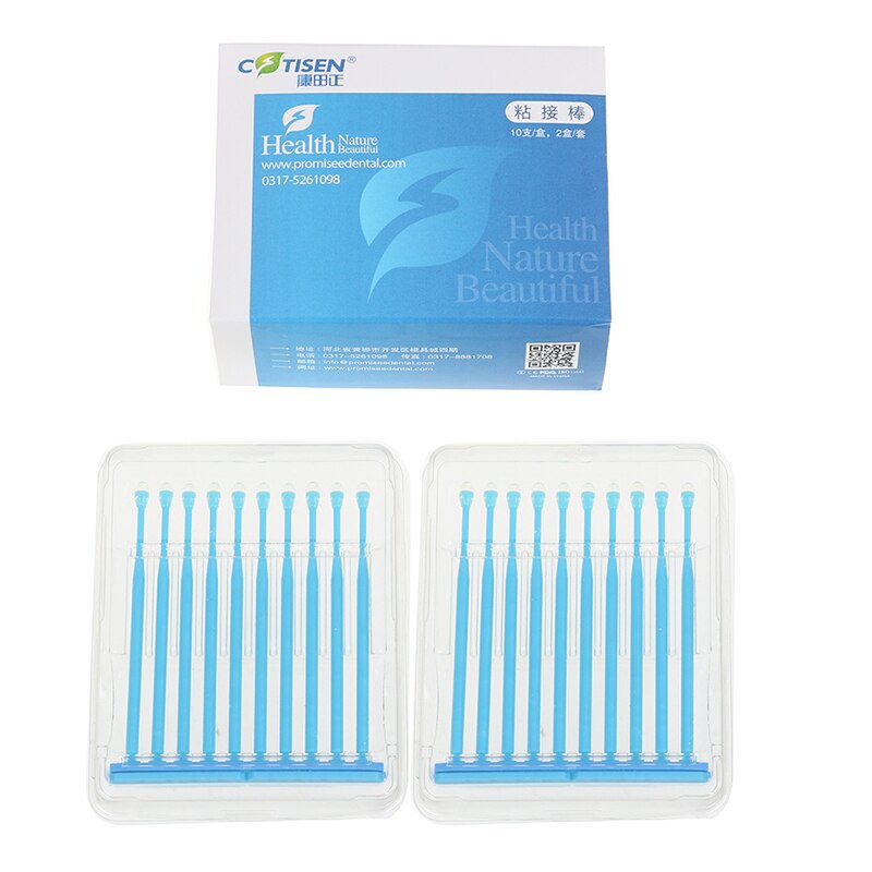 20pcs/2boxes Dental Adhesive Tip Applicator Tooth Crown Porcelain Veneer Disposable Health Care