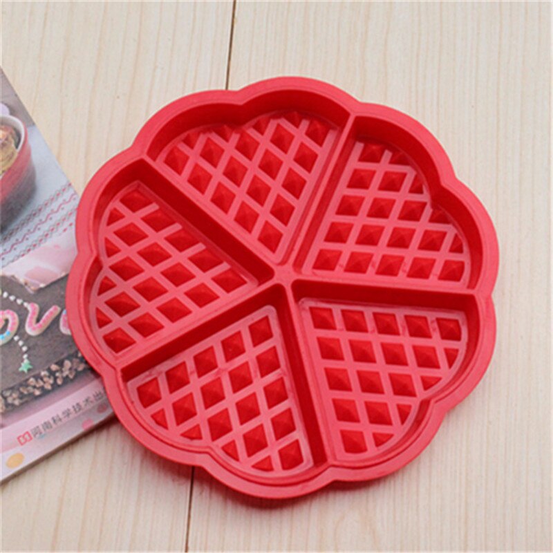 Silicone Waffle Mold Maker Non-stick Waffle Mold Kitchen Bakeware Cake Mould Makers for Oven High-temperature Baking Set