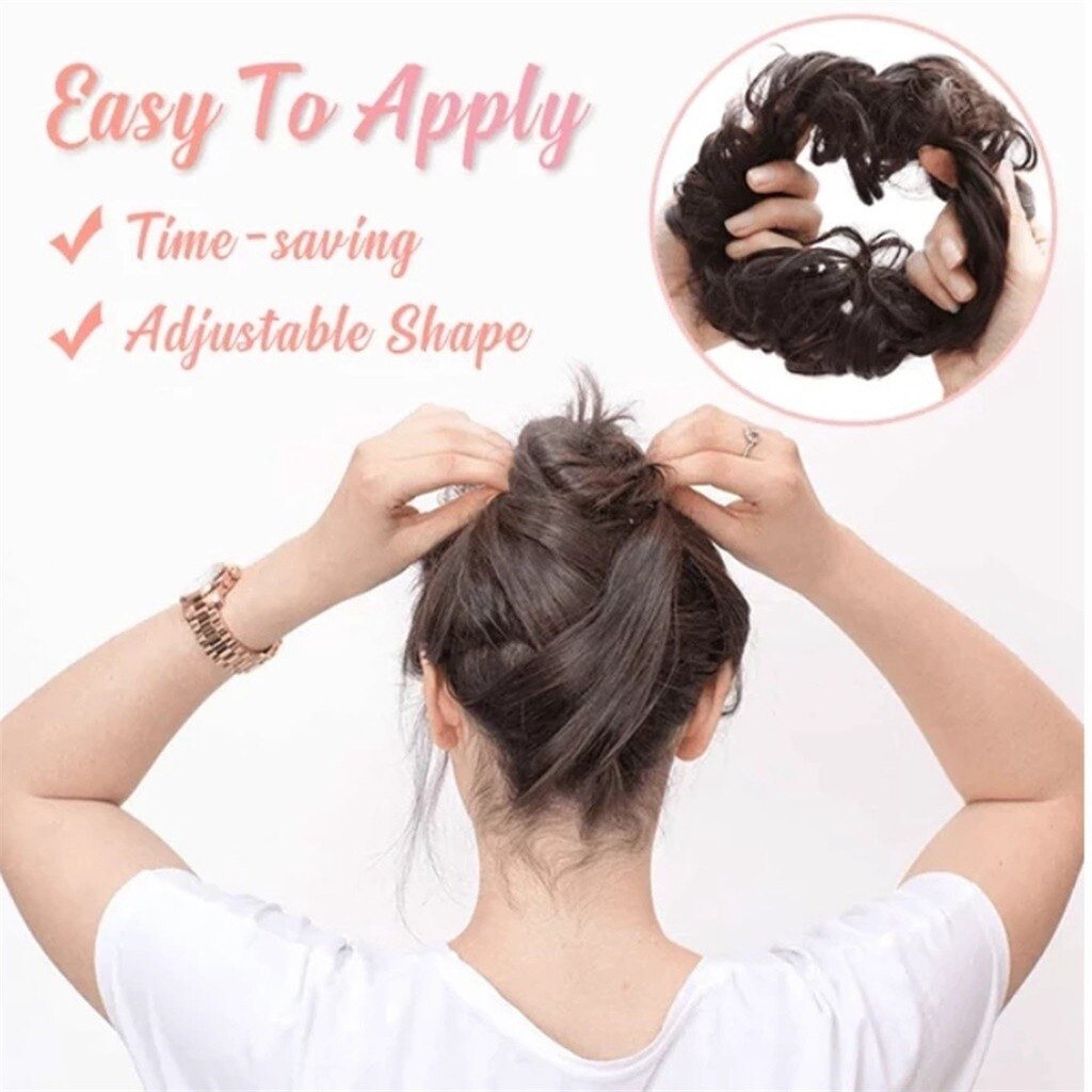 Easy-To-Wear Stylish Elastics Hair Circle Women Girls Hair Circle Hairband Adds Volume Styling Tools Appliances Accessory