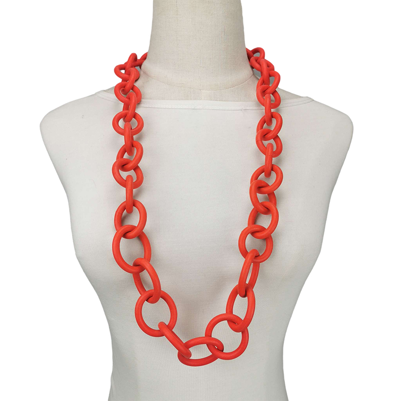 Collar gótico de goma hecho a mano, joyería geométrica de lujo de , collares con colgante redondo para mujer, cadena Multicolor para boda