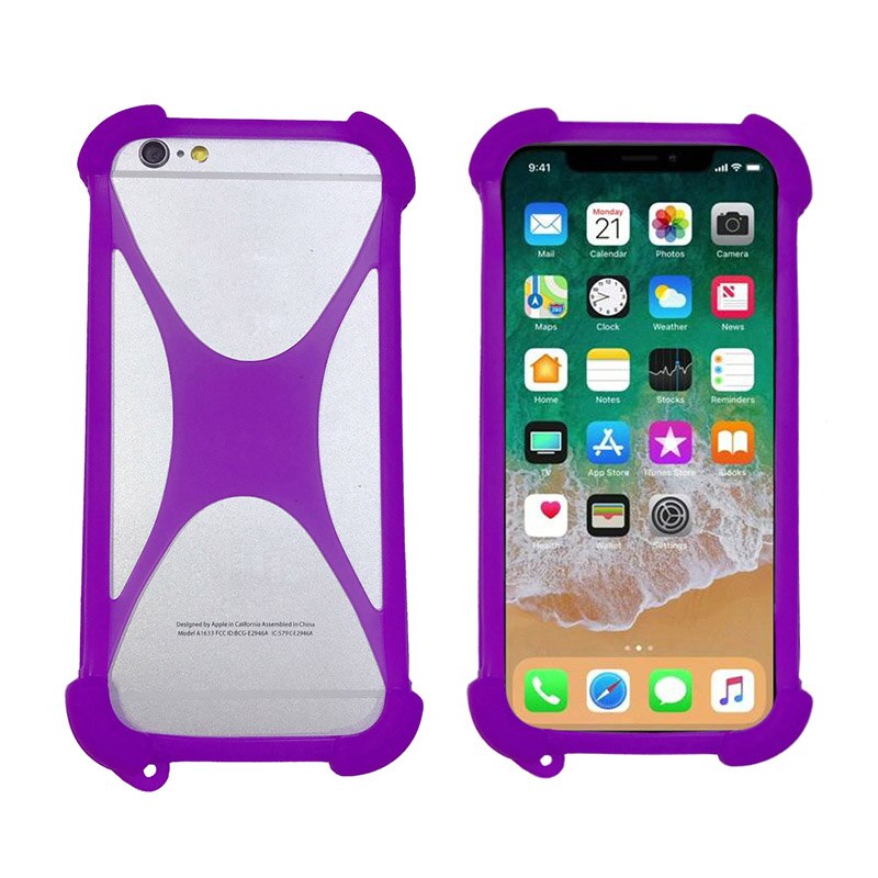 Universal Phones Bumper Soft Elastic Silicone Case For BQ BQ-5520L Silk BQ-5701L Slim Cover For BQ BQ-5700L Space X: Purple 