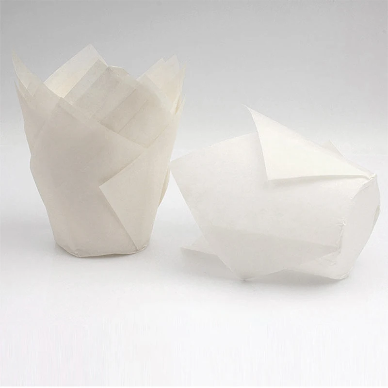 200 stücke Tulpe Muffin Cupcake Pappbecher öl dichte Cupcakes Liner zurück Muffin Kasten Tasse Kuchen Dekorations werkzeuge Muffin wickeln Fälle: Schokolade