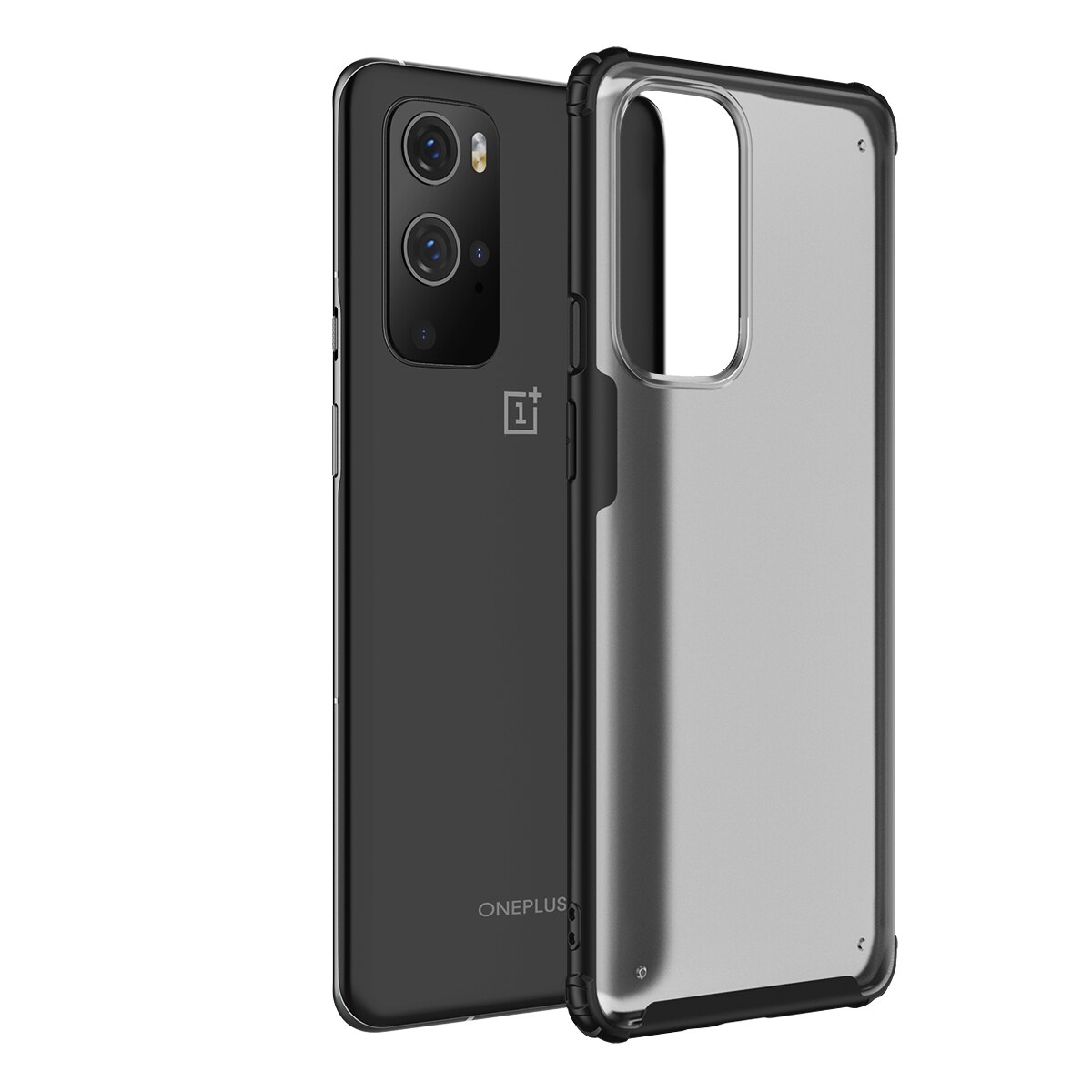 Voor Oneplus 9 9R Case Ipaky Matte Transparante Tpu Pc Gecombineerd Case Shockproof Armor Cover Voor Oneplus 9 Pro Case: for OnePlus 9 Pro / Black
