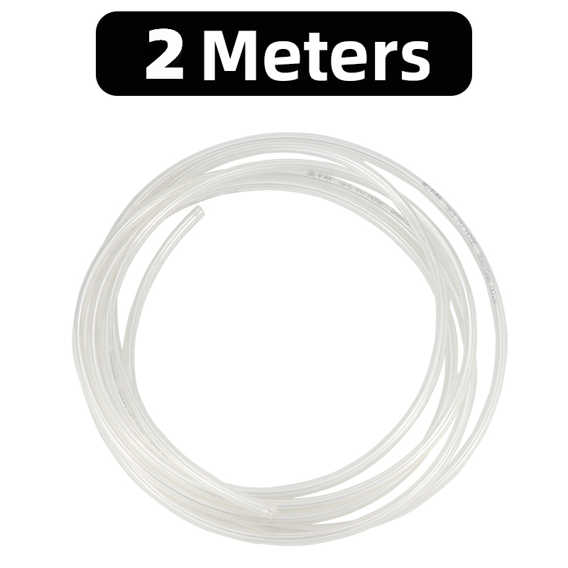 Tubo neumático de PU de aire de 2 metros/5 metros de largo, manguera de aire de 4mm, 6mm, 8mm, 10mm, 12mm, componente de tubería: Transparente / 3 / 4 pulgadas