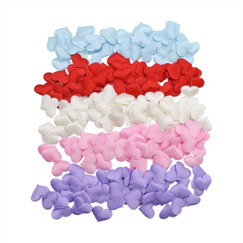 Esponja de confeti con corazón romántico para decoración de San Valentín, 100 Uds., pétalos de corazón, confeti de boda, bricolaje