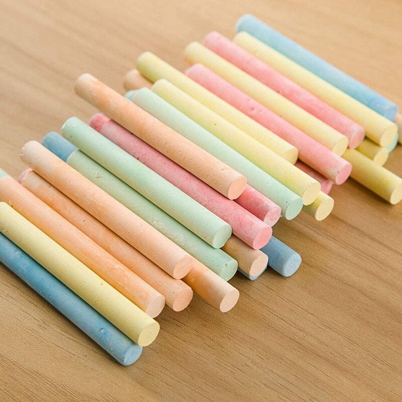 Tiza de Colores para pizarra y calle, tiza para niños y profesores, 60 uds.