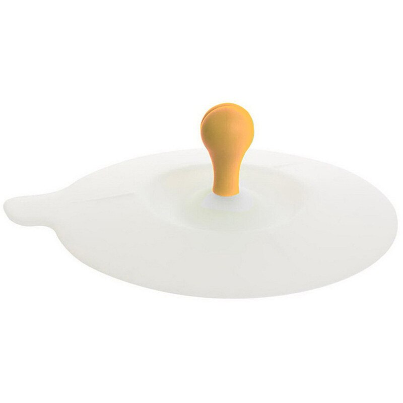 Støvtæt fda silikone vand drikkekop låg skål låg diameter 10cm varmebestandig: Orange
