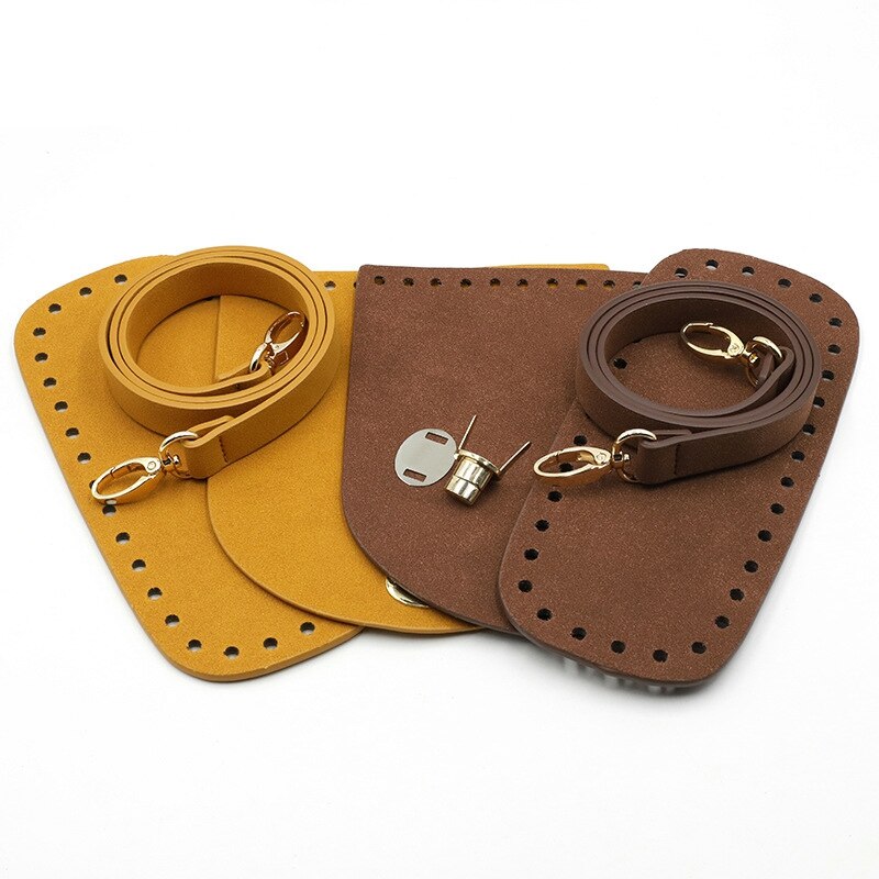 3 unids/set Faux bandolera de cuero Correa inferior de repuesto, utilizado para DIYknitted Crochet accesorios para bolsos