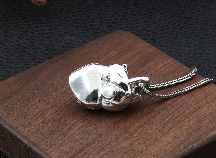 925 sterling Silver skull heart men pendant charm Jewelry A3054