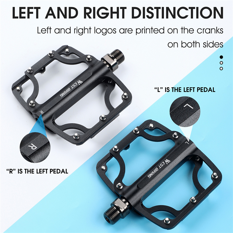 WEST BIKING Fahrrad Ultraleichtpedal 3-Lager-Pedale Aluminiumlegierung CRMO Radfahren Trittbrett für BMX MTB Fahrradpedale Zubehör