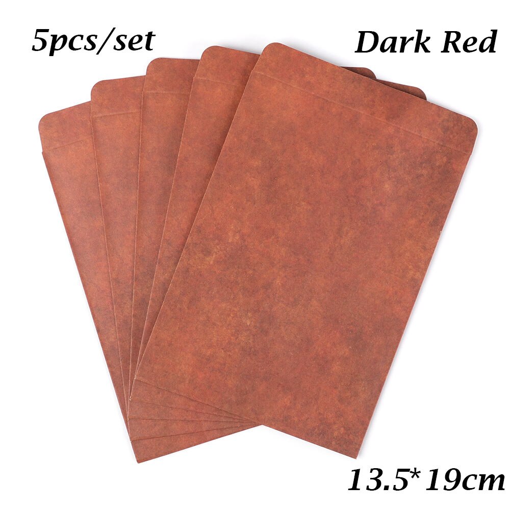 5PCs Mini Farfalla Colorata Busta Sacchetto di Carta Kraft Fibbia Perla di Carta Tessera di Cancelleria Per Ufficio Scuola Forniture: dark red1