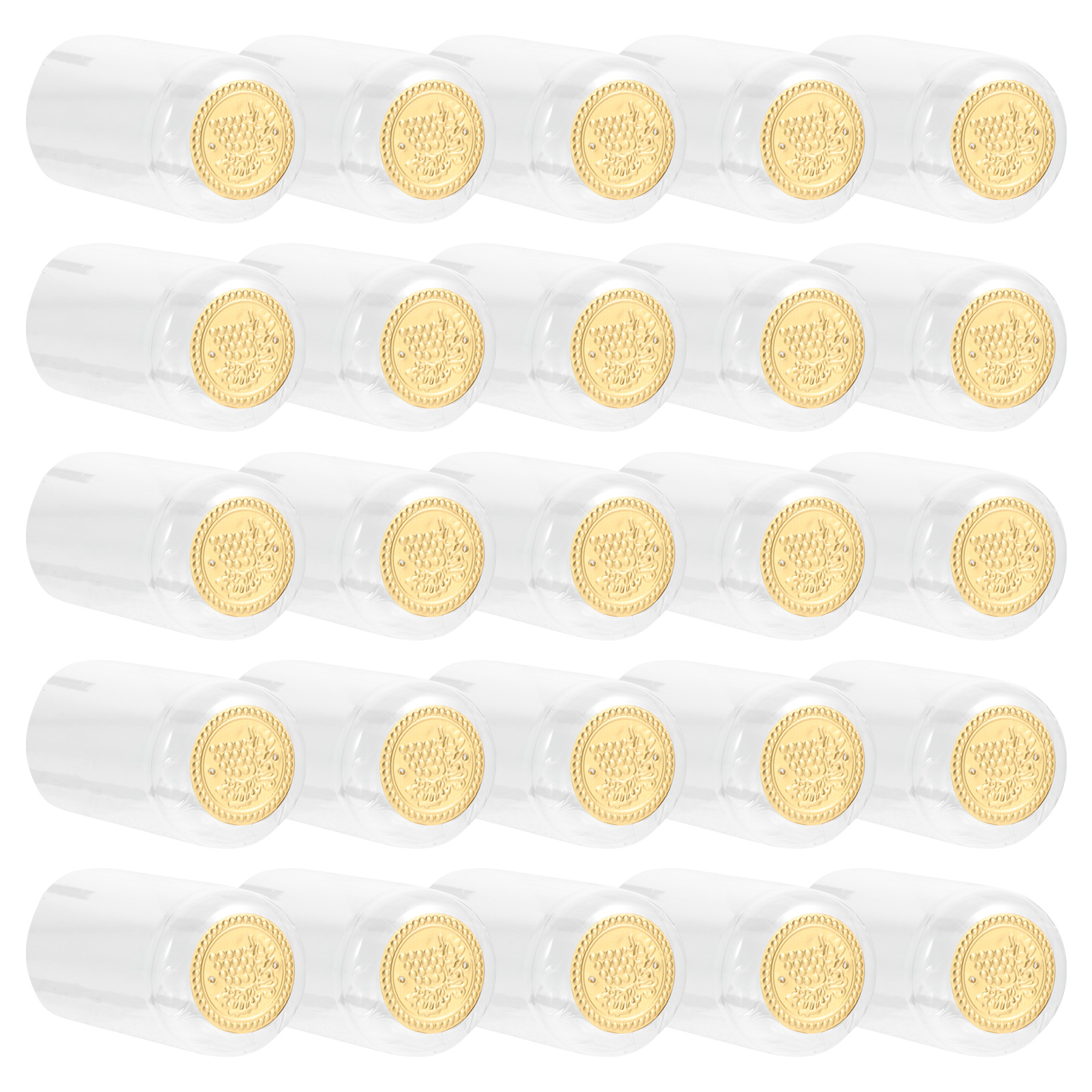 100PCS Bottle Caps PVC Making Bottles Caps Bottle Heat Shrink Capsule Shrinkable Caps for Pub Cellar Bar: Default Title