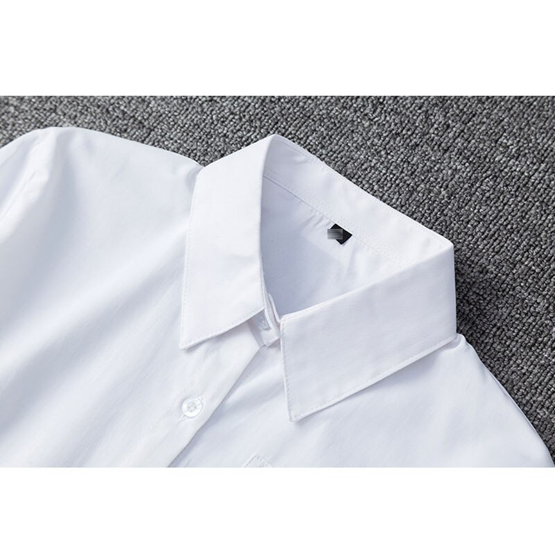 Witte katoenen japanse studente meisjes school jk uniform top grote maat xs -5xl middelbare school uniformen lange mouwen wit overhemd