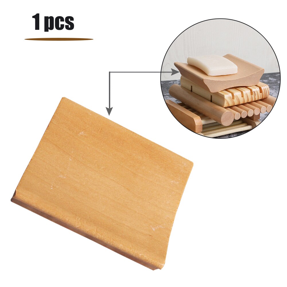 Bamboe Zeepbakjes Bamboe Afvoer Zeepkist Opslag Houder Opbergdoos Draagbare Houten Dienblad Voor Badkamer Benodigdheden Natuurlijke Zeep Rack: 8.5x8.5x2cm