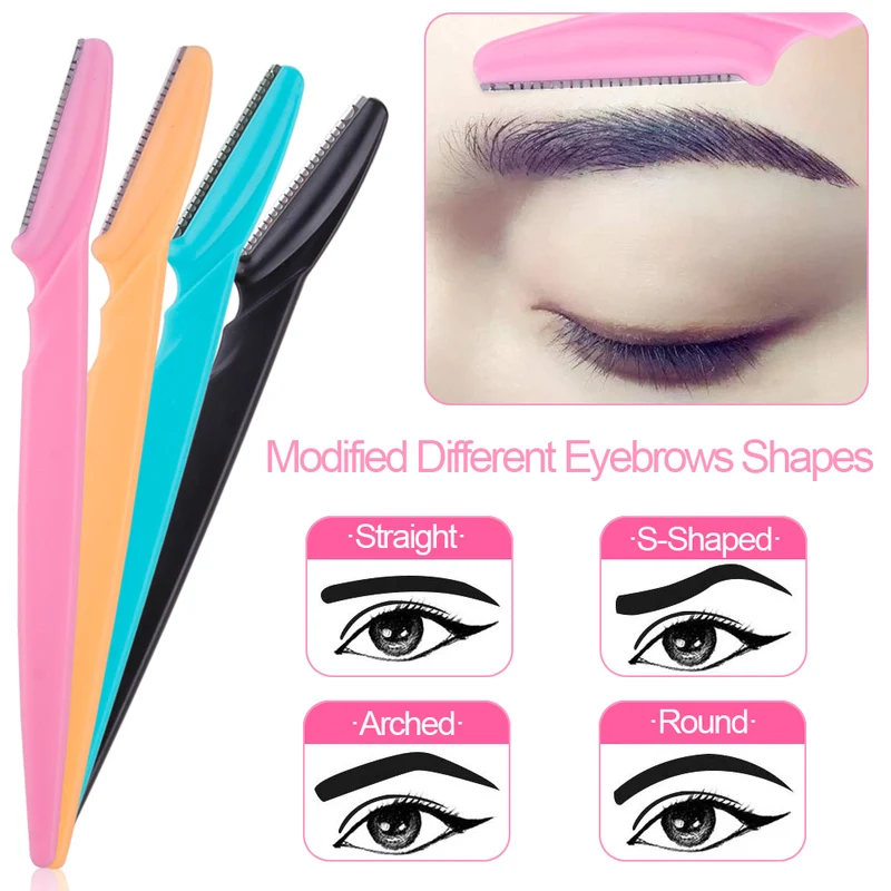 3/10Pcs Eyebrow Trimmer Blade Shaver Portable Face Razor Eye Brow Epilation Hair Removal Cutters Safety Razor Woman Makeup
