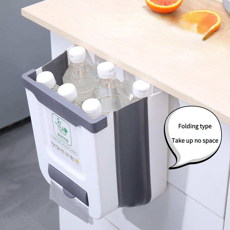 Cubo de basura plegable para coche, accesorio para Camping, gran capacidad, Material PP, fácil de limpiar, para caravana, autocaravana, casa, coche, cocina