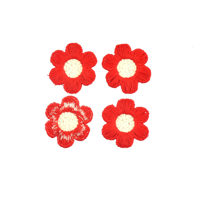 20 piezas 31mm clásico colorido bordado flor parches ropa horquilla apliques accesorios de costura DIY artesanías de álbum de recortes: Cobre envejecido