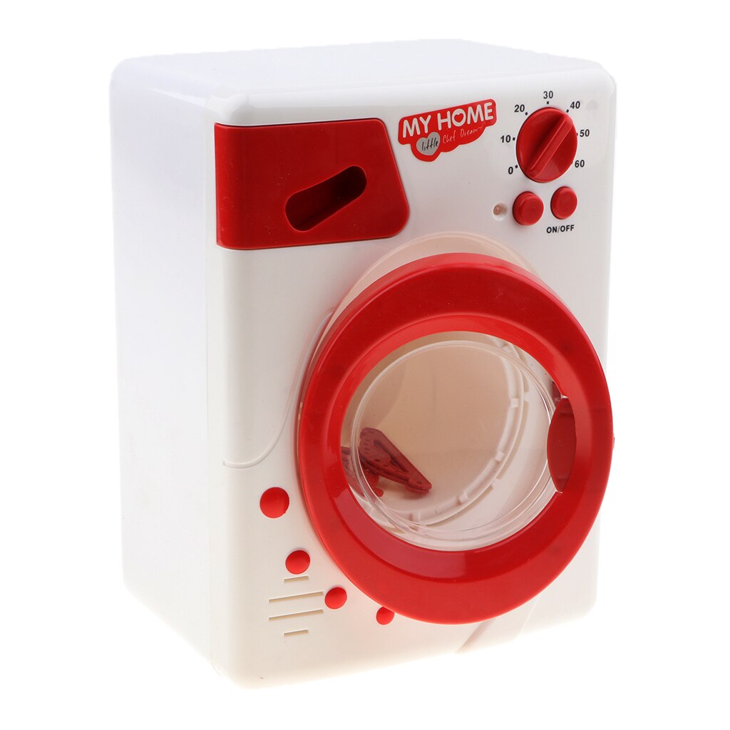 Weiß Rot Simulation Home Appliance Kinder Rolle Spielen Spielzeug Waschmaschine Pretend Spielen Home Appliance Waschmaschine Spielzeug