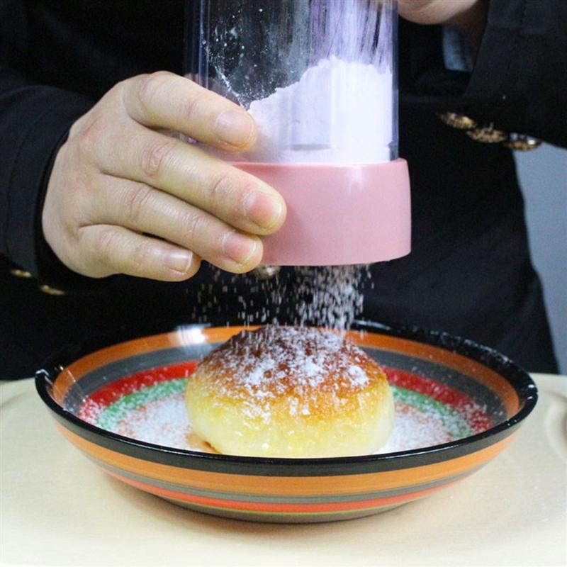 Mesh Rotate Flour Sieve Sifter Mechanical Baking Icing Sugar Shaker Sieve Cup Shape Bakeware Baking Pastry Tools