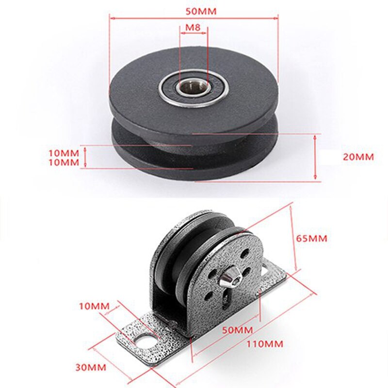 Fitness Stainless Steel Bearing Pulley Load for Lifting Workout Equipment Gym Cable Silent Wheel Gym Sport Accessories
