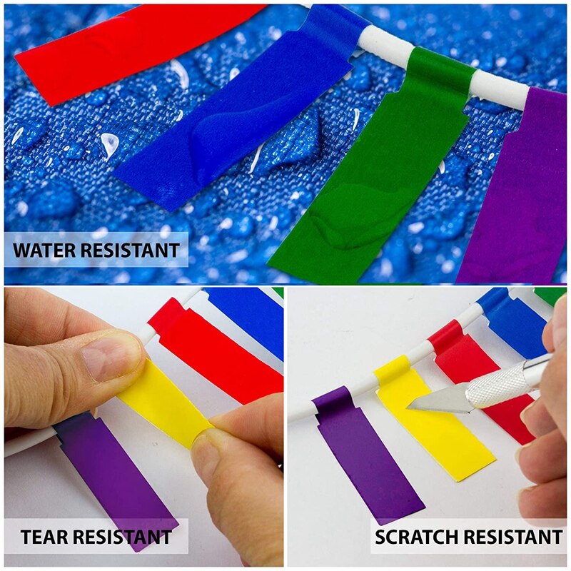 PPYY-600Pcs/20 Vellen Kabel Etiketten Tags Kabel Markers Zelfklevende Kabel Labels Waterdicht Scheurvast Draad Labels